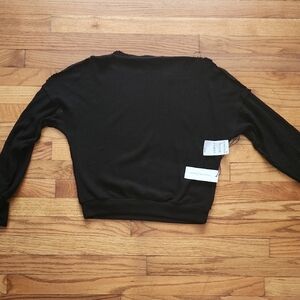 NWT Treasure & Bond womens soft waffle knit slouchy sweater top XS